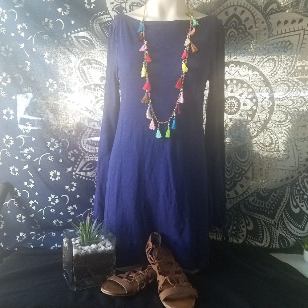 HI LINE DARK BLUE DRESS SIZE M - Picture 2 of 8